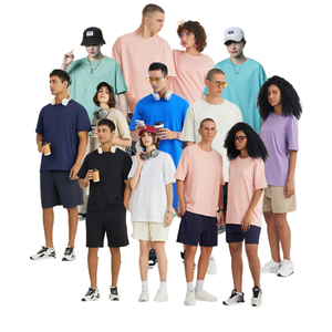 T-shirt Homme Personnalisé avec Logo – Vente en Gros, Col Rond Côtelé Épais, Coupe Ample Streetwear, 100% Coton, T-shirts à Col Rond pour Hommes - Product Image 2