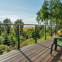 Garde-corps économique en fil métallique en acier inoxydable, balustrade, garde-corps pour l'extérieur et l'intérieur, pour les escaliers et les balcons