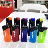 Briquet électronique transparent fin de qualité supérieure en plastique pour cigarettes électroniques CR