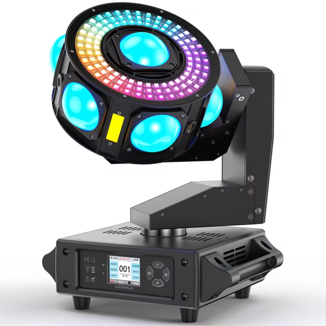 High Brightness 160W Moving Head Light RGBW LED Beam Rotating Laser Moving Head Light for Disco Wedding Party Live Show Bar