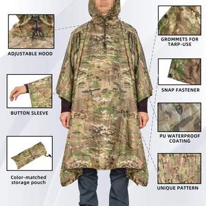 معطف واق من المطر متعدد الوظائف للزينة، سميك بنمط التمويه، مع إمكانية طباعة شعار مخصص، مقاوم للماء - Product Image 2