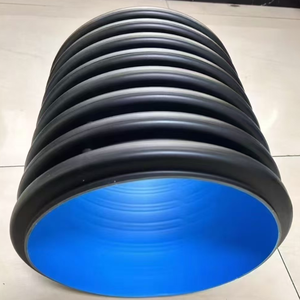 Tuyau de drainage corrugué en HDPE DWC DN300-1200 SN8 SN16 EN 13476 pour les canalisations souterraines municipales d'eaux pluviales et d'égouts - Product Image 6
