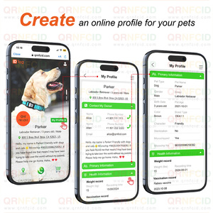 Etiquetas de Identificación RFID para Perros con Código QR, Personalizables, de Silicona de Lujo, con Grabado, Logotipo Impreso y Dirección - Product Image 4