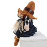 Handgefertigte sitzende Bauernhof-Rinder-Party-Feiertagsdekoration, Plüsch-Wild-West-realistische Puppen, Geschenke im Western-Cowboy-Stil, Weihnachtsmann-Gnom