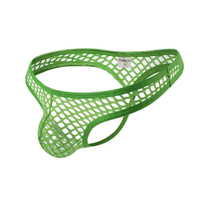 Men's Sexy Translucent Mesh <b>Thong</b> Large Mesh U Convex Hollow Fishnet T-<b>String</b> Breathable Factory Wholesale Underwear - Product Image 5