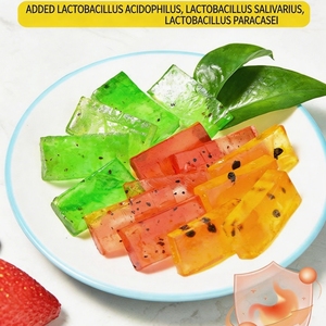 Bonbons gélifiés aux fruits probiotiques OEM, vrais jus, collations saines, certifiés HALAL HACCP, fourniture d'usine en marque blanche - Product Image 2