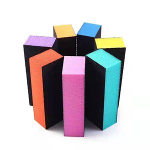 Bloc de polissage pour ongles en éponge à 3 faces, rectangulaire coloré, haute élasticité, grain grossier, lime à ongles pour manucure et pédicure - Product Image 4