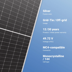 แผงโซลาร์เซลล์ BYD 540W 144 เซลล์ แบบสองหน้า MLTK-36-540 สำหรับเชิงพาณิชย์ 620 แผงต่อตู้คอนเทนเนอร์ - Product Image 5