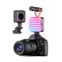 D12S RGB Température de couleur réglable 2500K-9000K Lumière d'appoint pour téléphone et caméra vidéo portable Mini batterie 2000mAh CRI>95 6W 80 LED D12