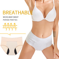 Taille haute 4 couches coton culotte menstruelle réutilisable étanche période sous-vêtements respirant Culotte Menstruelle doux slips