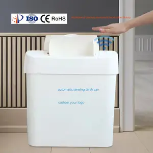 2024 grande capacité capteur en plastique personnalisé salle de bain intelligente cuisine hôtel poubelle