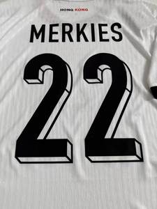 Maillot de l'équipe de <span class=keywords><strong>football</strong></span> de Hong Kong pour la Coupe d'Asie 2025, édition joueur, manches courtes, fibre de polyester, séchage rapide, n°22 Li Xiaoheng - Product Image 4