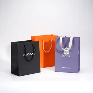 Hard Paper Bag Gift Grease Proof Quality Customized Paper Bag With Custom Logo Printed