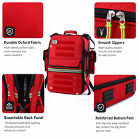 Tas Ransel Darurat Logo Kustom Grosir Panel Surya USB Anti Maling Tahan Air Pertolongan Pertama Luar Ruangan Penyelamatan Bencana