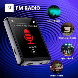 Reproductor MP4/MP3 Premium de 2.4 Pulgadas con Pantalla Táctil HD de Alta Claridad, Altavoz BT, Sonido Estéreo sin Pérdidas, Radio y Grabadora - Product Image 5