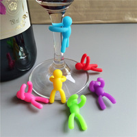Marqueurs de verres à vin en silicone, étiquettes d'identification pour verres à boire, breloques à vin pour bar, fête, cadeaux de fête, décorations