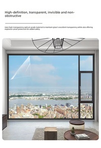 <span class=keywords><strong>Film</strong></span> de sécurité transparent anti-explosion en PET auto-adhésif moderne et simple de 5 mil pour fenêtre de porte coulissante domestique - Product Image 2