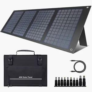 Caricabatterie solare portatile ad alta efficienza da 40W caricatore solare pieghevole per pannello solare per escursioni in campeggio all'aperto