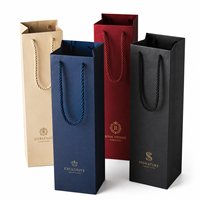 Sacs cadeaux en papier haut de gamme pour bouteilles de vin, spiritueux, liqueurs, mariages, événements, vente au détail, cadeaux premium
