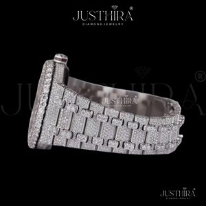 Premium Quality Moissanite Diamond Quartz <b>Watch</b> <b>Women</b> Slim Crystal Dial Stainless Steel <b>Watch</b> Available <b>For</b> Sale - Product Image 2