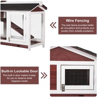 Grande maison extérieure en bois massif pour animaux de compagnie Cages pour lapins en bambou Clapier à lapins en bois Coop