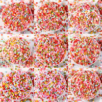100 pièces 6MM Mini fleur résine breloques cabochons en plastique perles à dos plat pour la fabrication de bijoux Scrapbooking décorations d'ongles