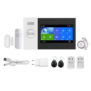 Smart Home Automation Touch Screen Wireless Remote Anti Theft Fire Smoke Wifi GSM Alarm Security System