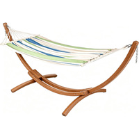 Hamac avec barre de maintien et support en bois, hamac et support robustes, hamac d'extérieur avec support pour cour, patio, jardin
