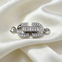 C5219 Base de fermoir à perles DIY en argent sterling S925 plaqué or 18 carats 5-6 mm |   Composant de bijoux, perle non incluse