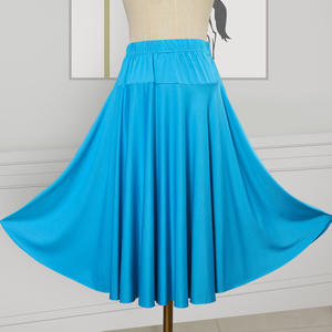Jupe de danse flamenco populaire, robe longue à bascule de couleur unie, la <span class=keywords><strong>moins</strong></span> chère, pour <span class=keywords><strong>les</strong></span> fêtes, la danse du ventre, la danse gitane, la performance pour femmes - Product Image 5