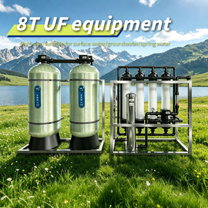 Système de purification d'eau par ultrafiltration industrielle à grande échelle en acier inoxydable de 8 tonnes, capacité de production de 8000 L/heure - Product Image 1