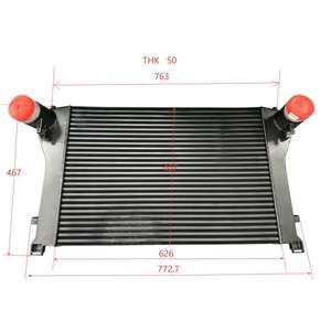 Intercooler frontal à plaques en aluminium argent/noir haute efficacité JSY pour moteurs Audi S3 VW <span class=keywords><strong>Golf</strong></span> 7 turbocompressés 2.0T - Product Image 3