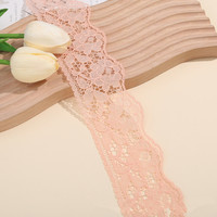 Bordure en dentelle creuse en polyester coloré de 6 cm, pour la fabrication de nœuds, accessoires de vêtements, textile de maison, broderie, sous-vêtements, tissu