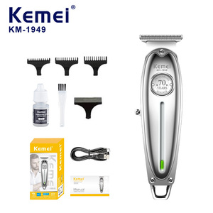 Tondeuse à cheveux professionnelle Kemei KM-1949, corps métallique, rechargeable par USB, 7000-9000 tr/min, qualité salon - Product Image 2