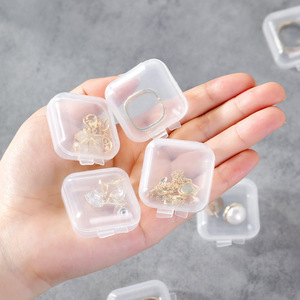Mini hộp hình chữ nhật rõ ràng nhựa lưu trữ đồ trang sức trường hợp <span class=keywords><strong>container</strong></span> bao bì hộp cho Bông Tai Nhẫn hạt hộp nhỏ - Product Image 5