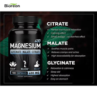 Compléments de magnésium personnalisés 4X Complex : Glycinate de magnésium, Malate – Sommeil, Énergie et Bien-être