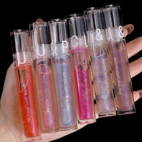 Gloss à lèvres effet eau scintillante, fini verre, huile à lèvres pailletée, hydratant, non collant, repulpant, pour le maquillage quotidien