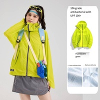 Veste de randonnée unisexe en nylon léger pour l'été, à manches longues, respirante, anti-humidité, séchage rapide, coupe ample, anti-UV, idéale pour la pêche en extérieur