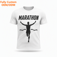 T-shirts de sport en polyester personnalisés pour marathon, course à pied sur sentier, séchage rapide, sublimation