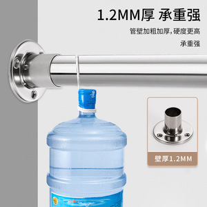 Stainless Steel Tube Base Round Flange Seat For Curtain Rod Wardrobe Hanging Rod Support Hardware Accessory - Product Image 4