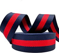 Sangles de sac en sangle tissée de polyester 38 mm à rayures chevrons écologiques personnalisées, pour bandoulière, DIY, en stock, échantillon gratuit