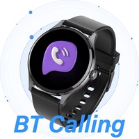 Reloj Inteligente Impermeable, Monitor de Actividad Física y Deportiva, Pulsera con Llamadas Bluetooth, Control por Aplicación, Reloj Inteligente Redondo al por Mayor para Mujeres