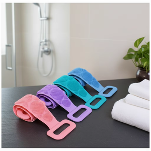 Natural Silicone Bath Scrubber Strong Back <strong>Scrubbing</strong> Long Strip Double-Sided <strong>Body</strong> Brush No Pain <strong>for</strong> <strong>Men</strong> and Women - Product Image 1