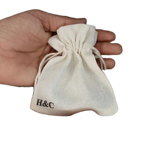 Bolsa Ecológica Pequeña con Cordón de Algodón Orgánico para Joyería y Regalos, MOQ Bajo - Product Image 1