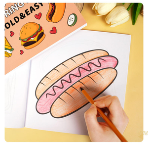 Carnet <span class=keywords><strong>de</strong></span> coloriage éducatif pour enfants en papier épais, lignes épaisses personnalisées, thème fruits et aliments, pour l'apprentissage préscolaire des 3-8 ans - Product Image 4