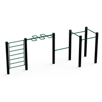 Équipement de fitness extérieur LDK, barre horizontale en acier, barres de traction, barres de monkey bar, vert, durable et écologique