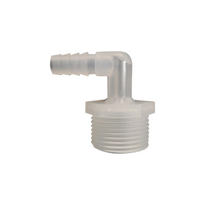Codo para manguera de acuario, conector transparente de plástico con rosca macho de 5/16 pulgadas para piezas de sistemas de agua - Product Image 1
