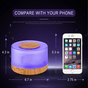 Khuyến Mãi-500Ml Điện Siêu Âm Hương Liệu Tinh Dầu Khuếch Tán Cơ Sở Hạt Gỗ Với Xây Dựng Trong BT Loa Khuếch Tán - Product Image 5