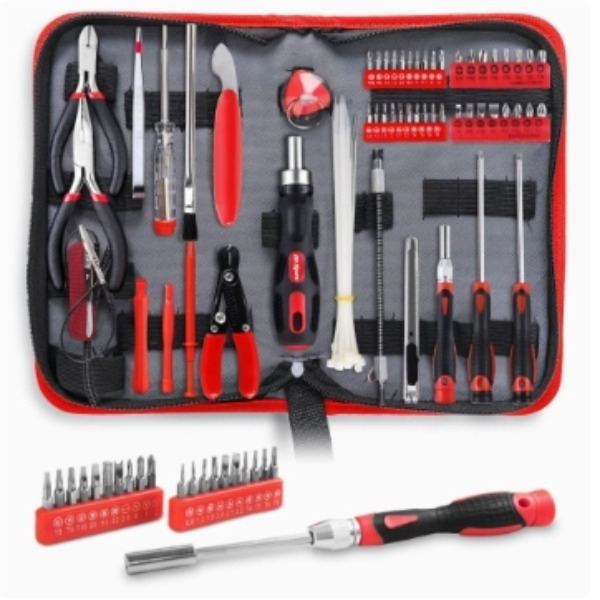 56pc Precision Screwdriver Driver Bits Kit Hand Tool Set Car Door Panel Tool Opening Pry Bar Tool Kit Set