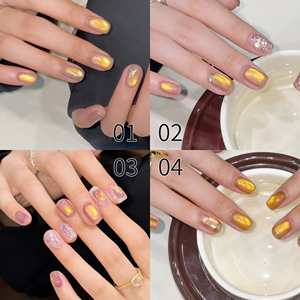 AILANUO เจลทาเล็บแบบตาแมว 4 สี ปราศจาก TPO และ HEMA 5 กรัม เนื้อเจลวิ้งค์ประกายเงา สำหรับตกแต่งเล็บ ลอกออกได้ด้วยน้ำยาล้างเล็บ ใช้กับหลอด UV/LED ได้ เจลแม่เหล็กแบบตาแมว - Product Image 4